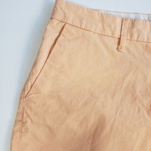 Old Navy Womens Size 8 Orange Chino Mid Rise Shorts Pockets Cotton Stretch - Picture 9 of 10
